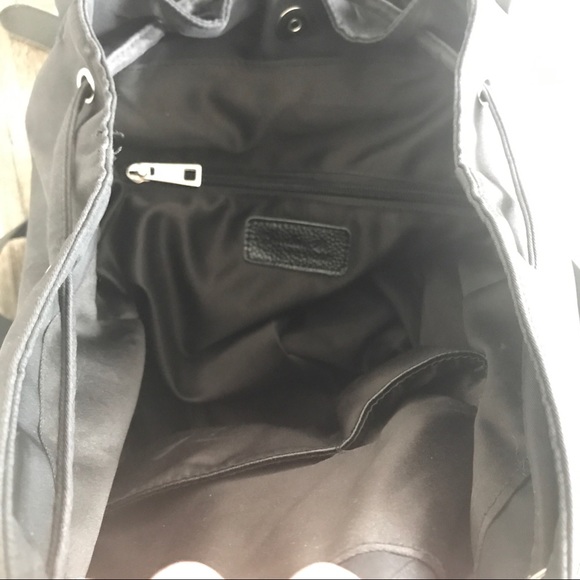 Black Nylon Backpack  with Leather Details - Picture 6 of 8